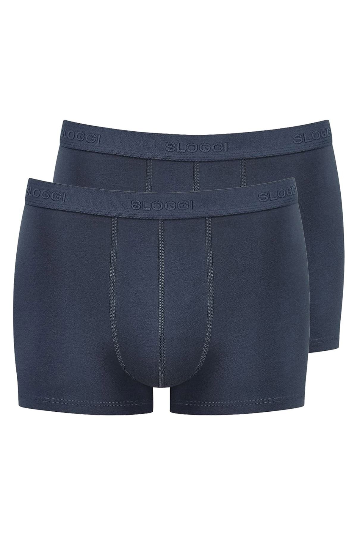 SLOGGI-Herren Boxer Shorts, 2er Pack - 24/7, Baumwolle, einfarbig 1