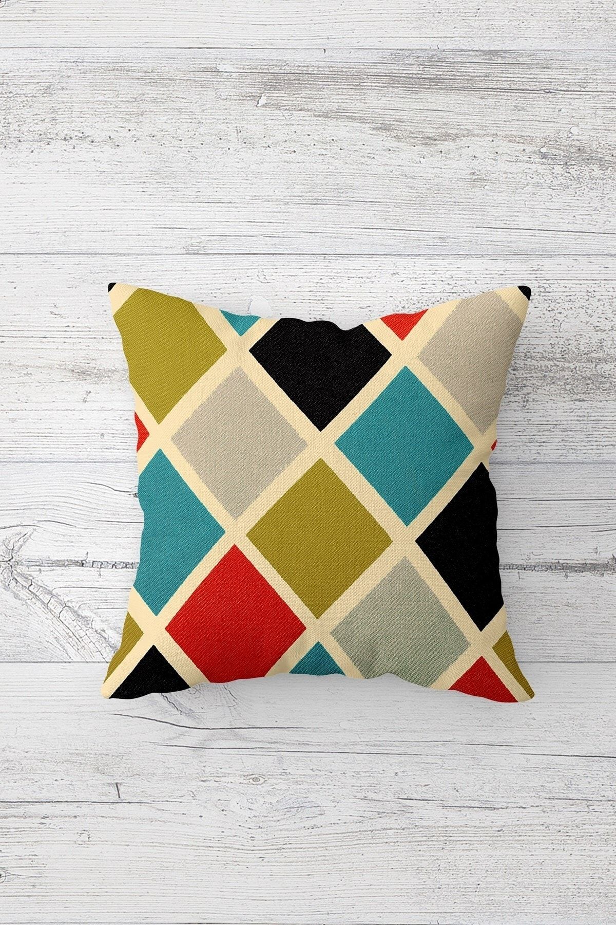 on the clouds-Leaf Patterned and Tile Color Blocked Hidden Zippered Throw Pillow Cover Sofa Pillow Cover Set (4pcs) 3