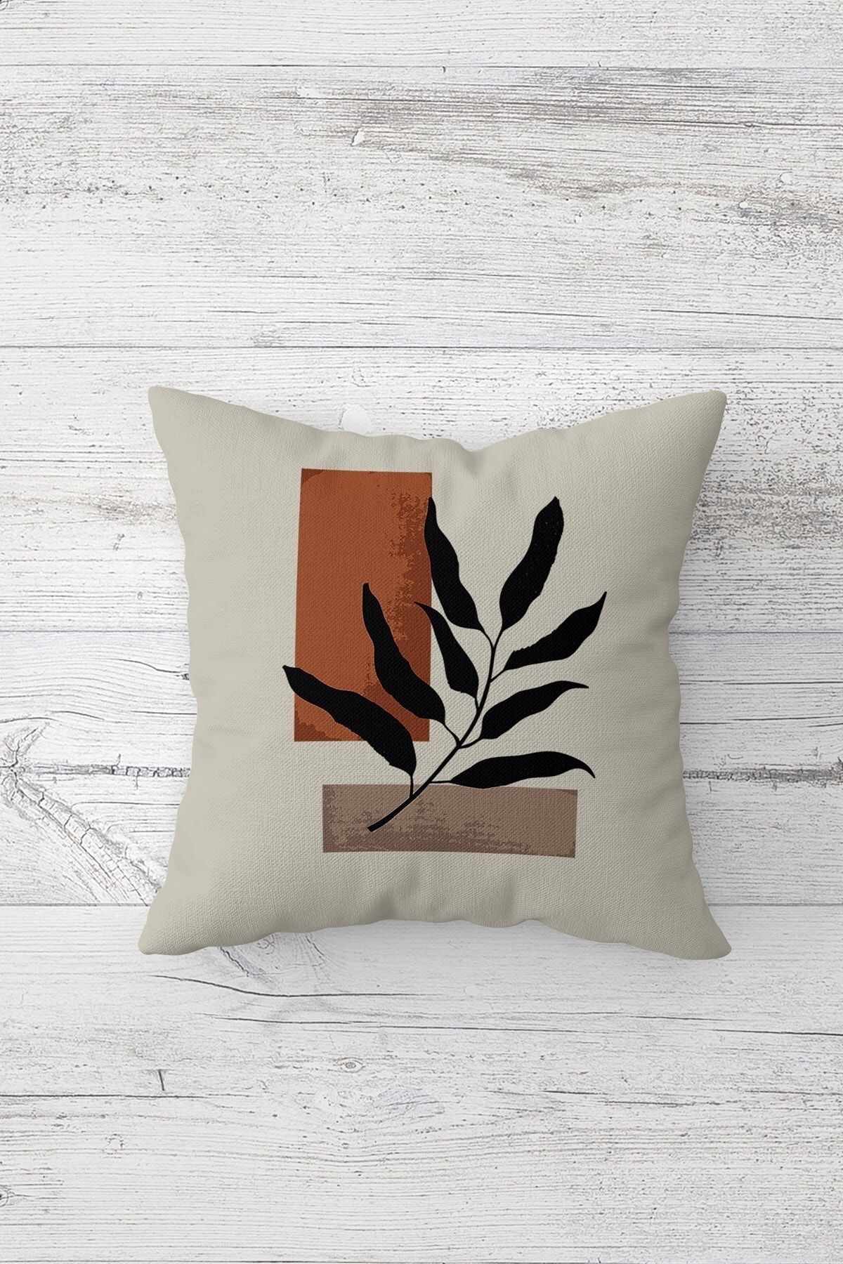 on the clouds-Scandinavian Style Bohemian Leaf Pattern - Hidden Zippered Throw Pillow Cover Set (4pcs) 2