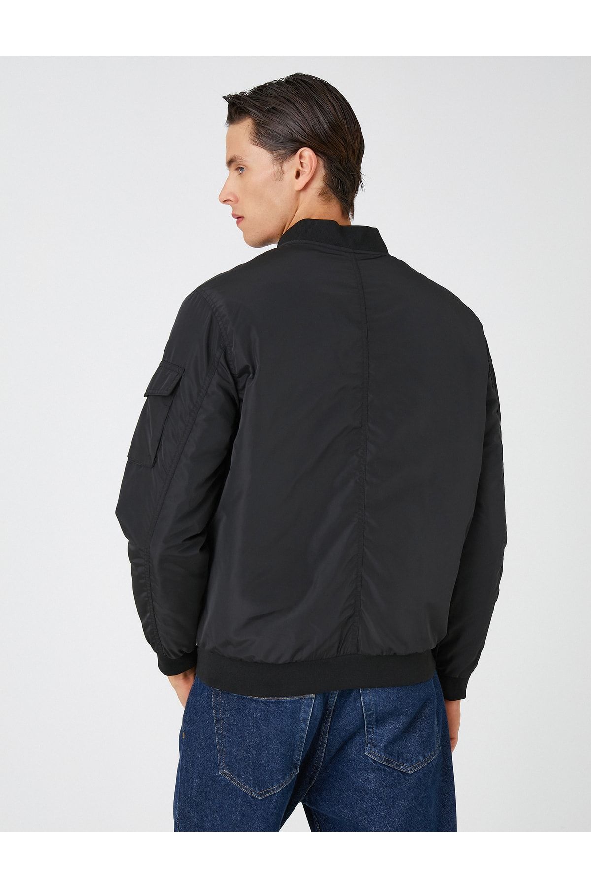 Koton Basic Bomber Ceket Fermuarlı Çok Cepli Yuvarlak Yaka Su Geçirmez IB10626