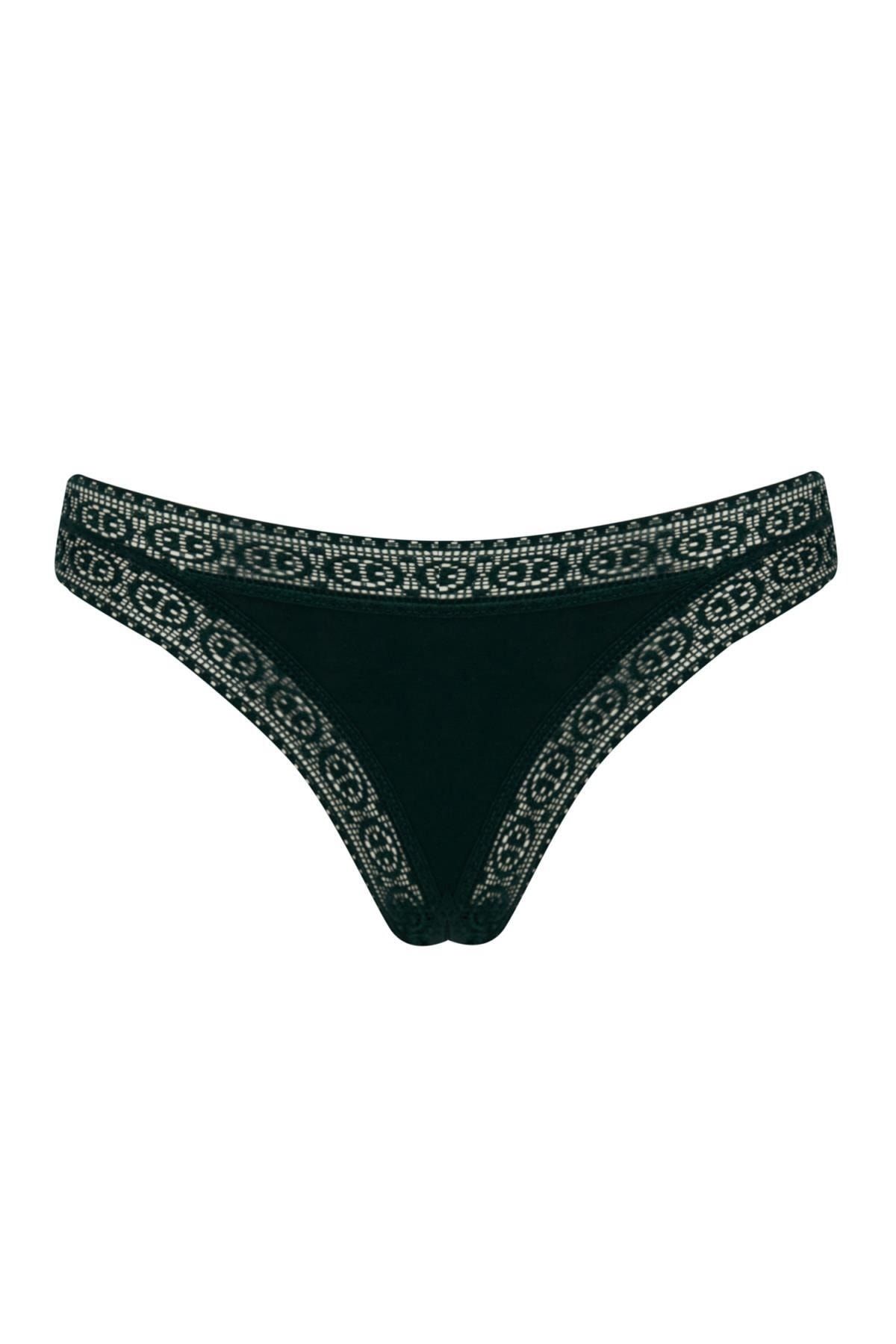 Defacto Fall In Love New Year Themed Lace Detailed Brazilian Panties -  Trendyol