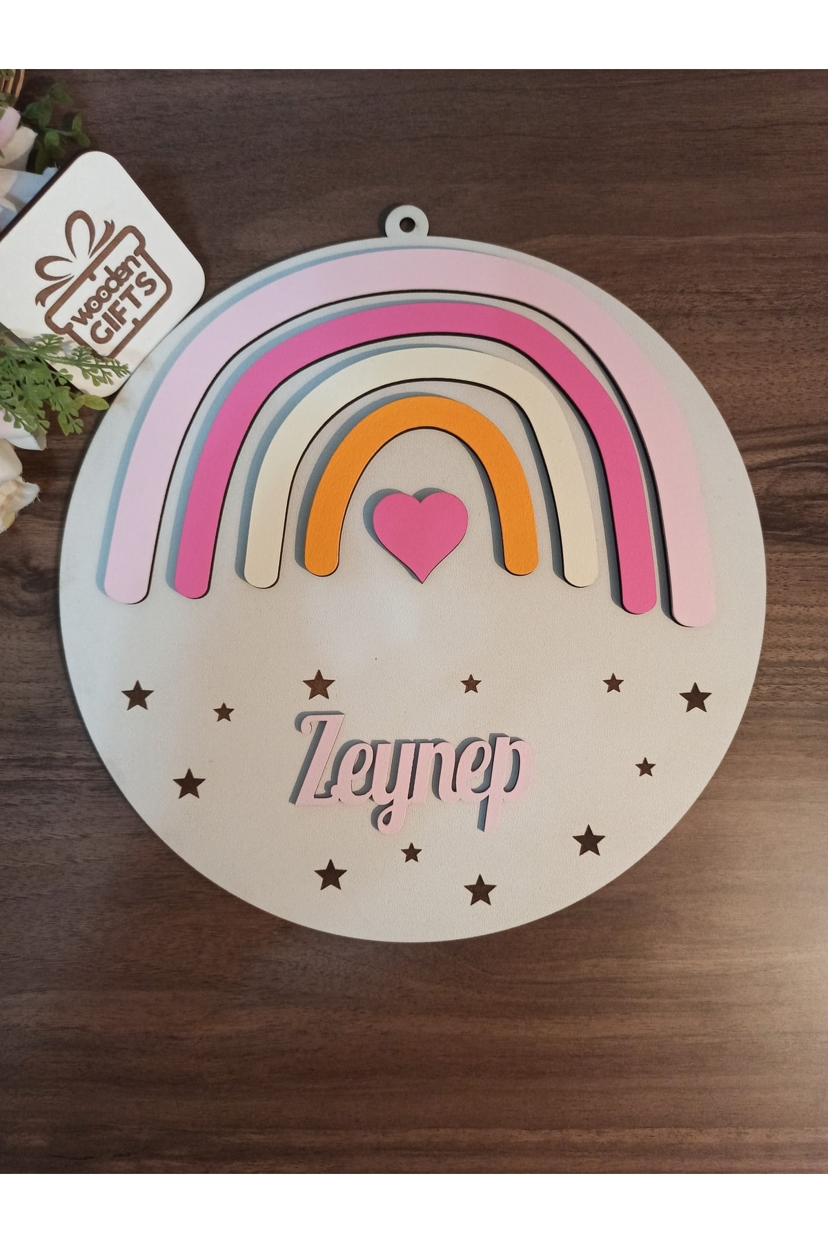 woodengifts Çocuk Ve Bebek Odası Kapı Ve Duvar Süsü Isimli Pano fotoğrafı 2 (önizleme)