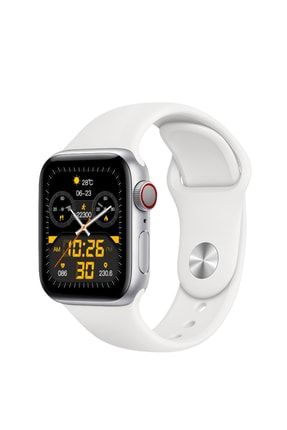 Watch 8 Plus Beyaz Akıllı Saat Iphone Ve Android Tüm Telefonlara Uyumlu Smartwatch TYC00385727810