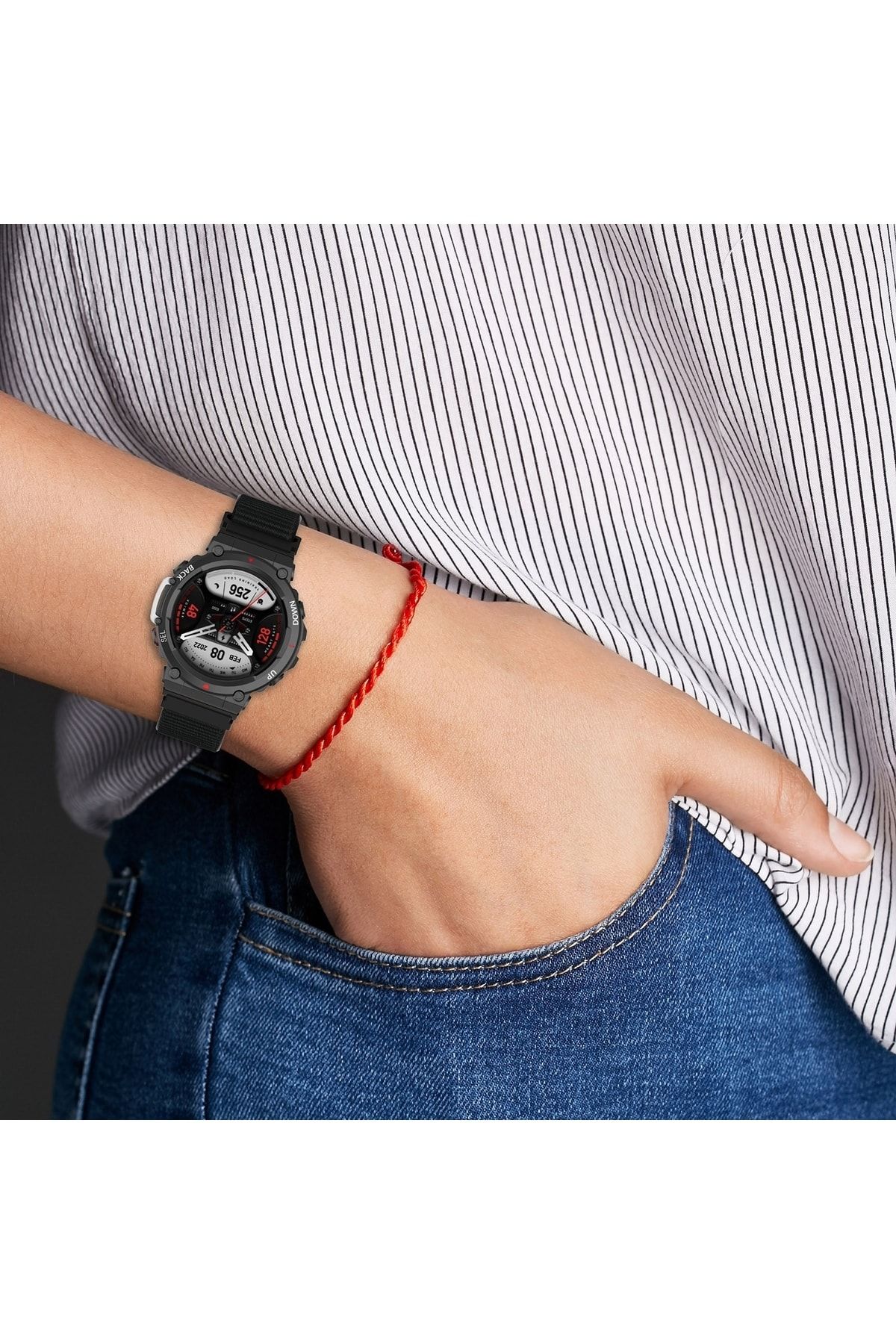 Smart watch cheap with velcro strap