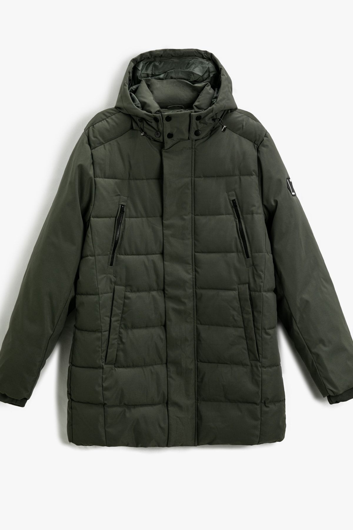 Koton Anorak Şişme Mont Kapüşonlu Cep Detaylı IB8005
