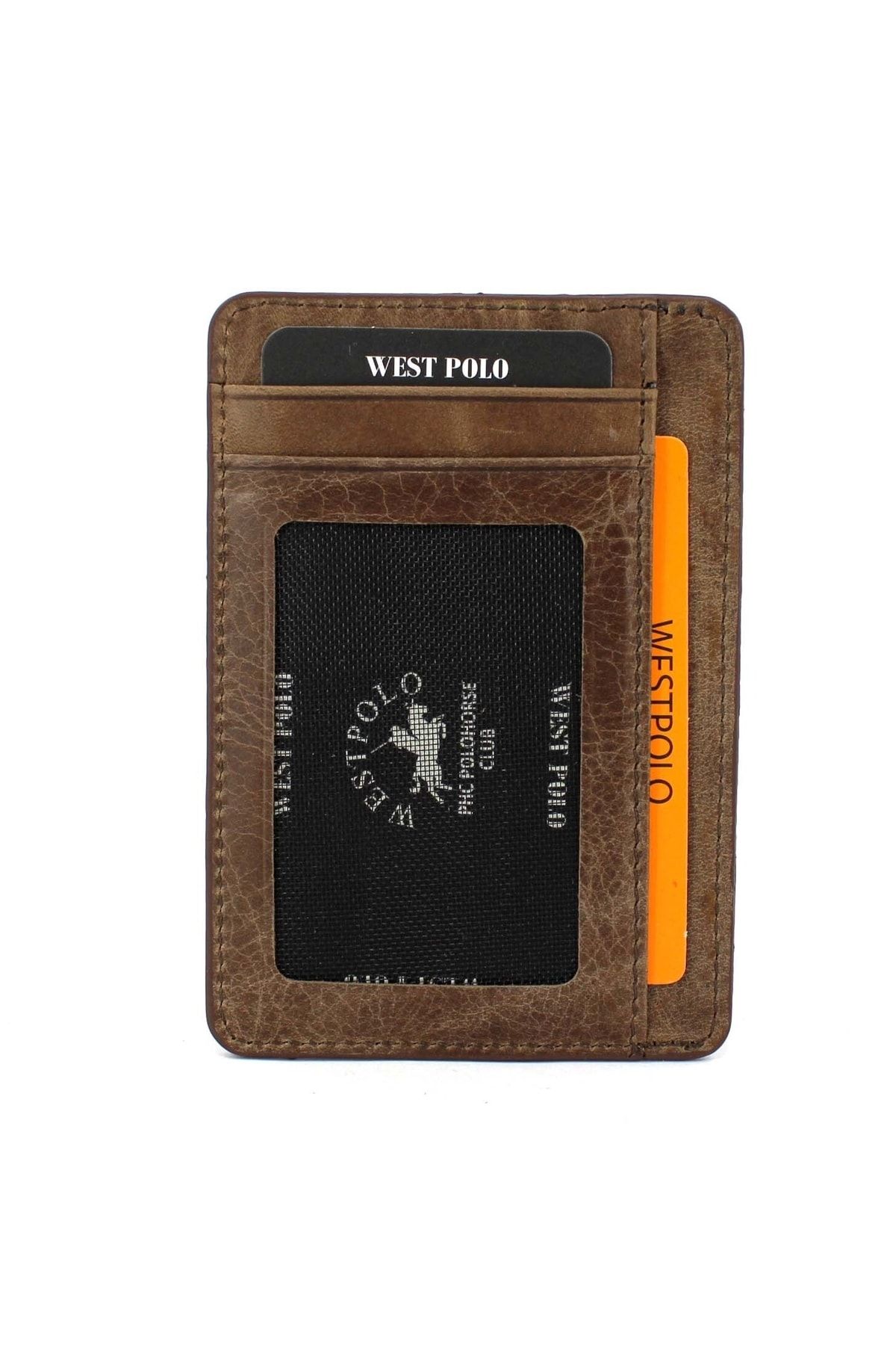 کارت دار مردانه WEST POLO VIZON LEATURE چرمی CRAZY MINI CARD deri,se club