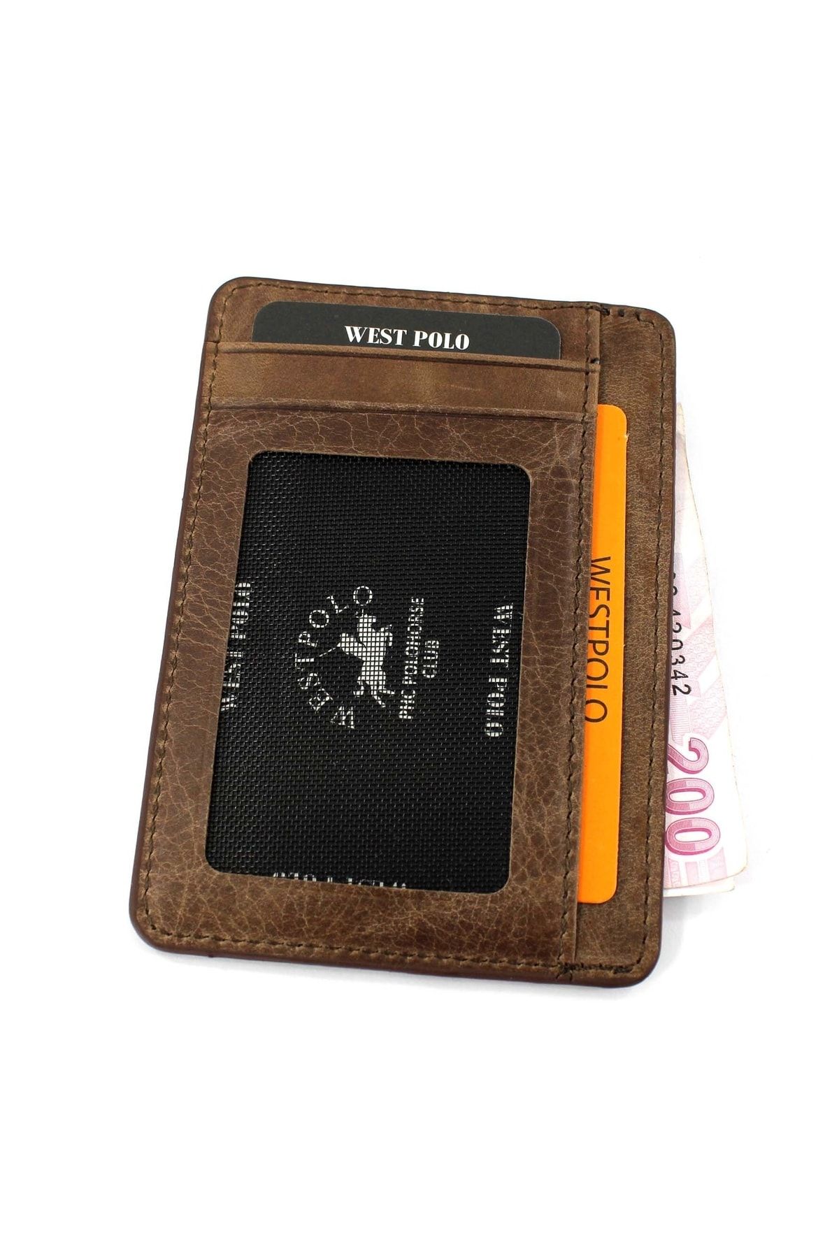 کارت دار مردانه WEST POLO VIZON LEATURE چرمی CRAZY MINI CARD deri,se club