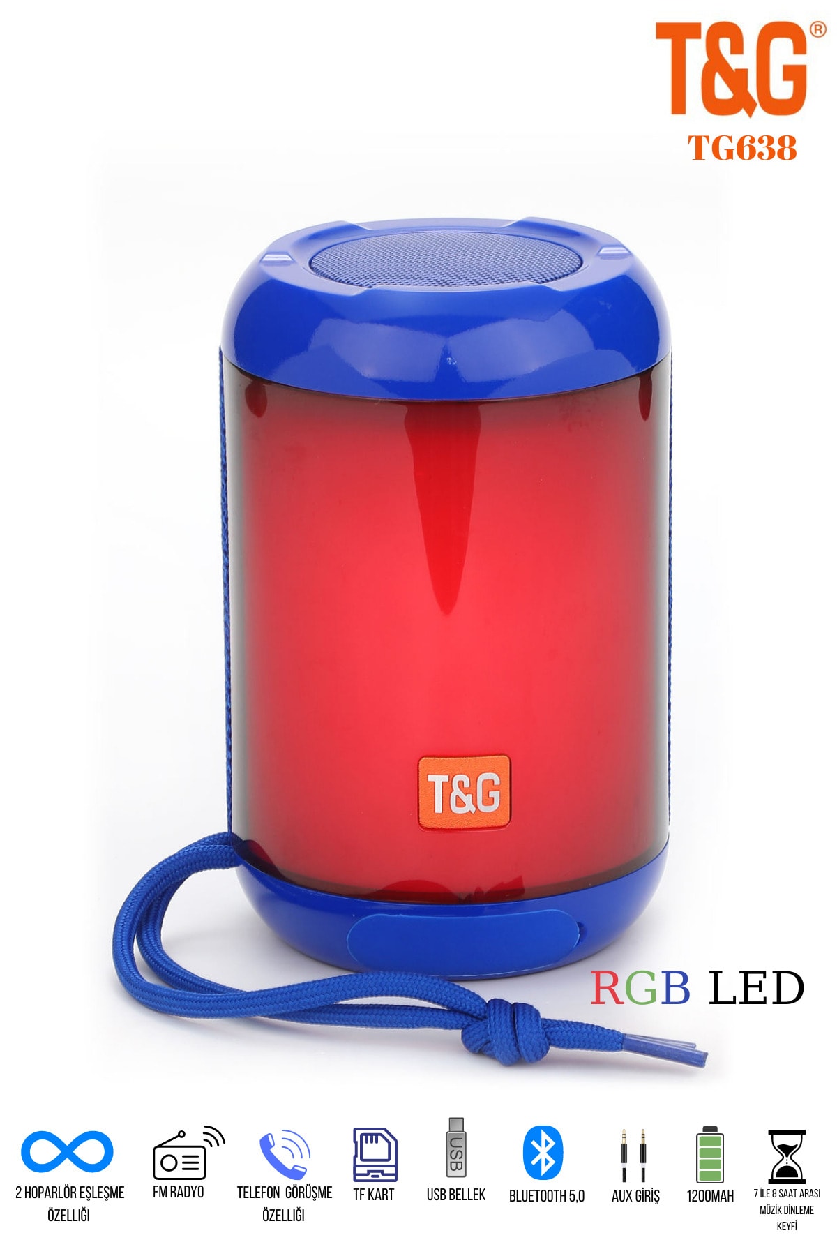 Bluetooth Speaker Sound Grenade Fm Radio Portable Wireless Speaker Rgb Led Light High Bass