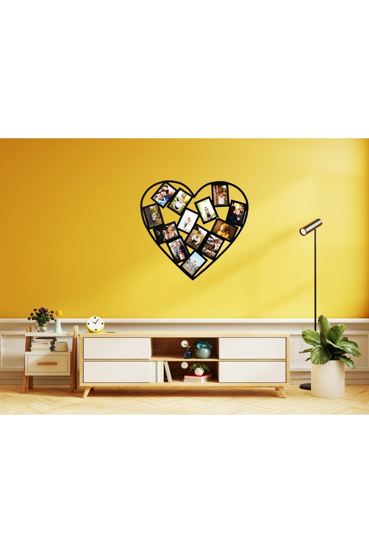 Heart Themed Wood Photo Frame 10k Decor Laser Cutting