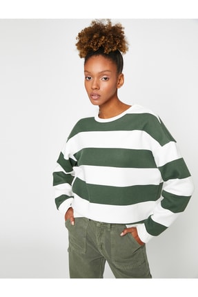 Koton Bisiklet Yaka Sweatshirt Uzun Kollu
