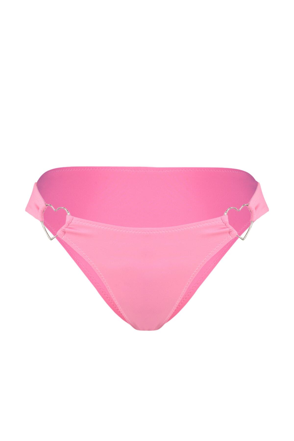 Trendyol Collection-Normale Bikinihose mit rosa Accessoires TBESS23BA00061 7