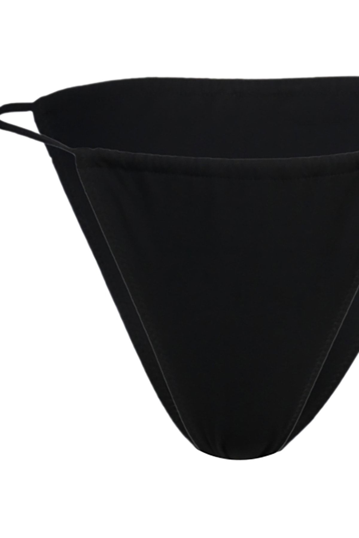 Trendyol Collection-High Leg Brazilian Bikini Bottom with Black Accessories TBESS23BA00044 8