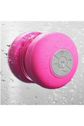 Duş Hoparlörü Bluetooth Eller Serbest Su Geçirmez Duş Banyo Havuz Outdoor Hoparlör - Pembe UT1048