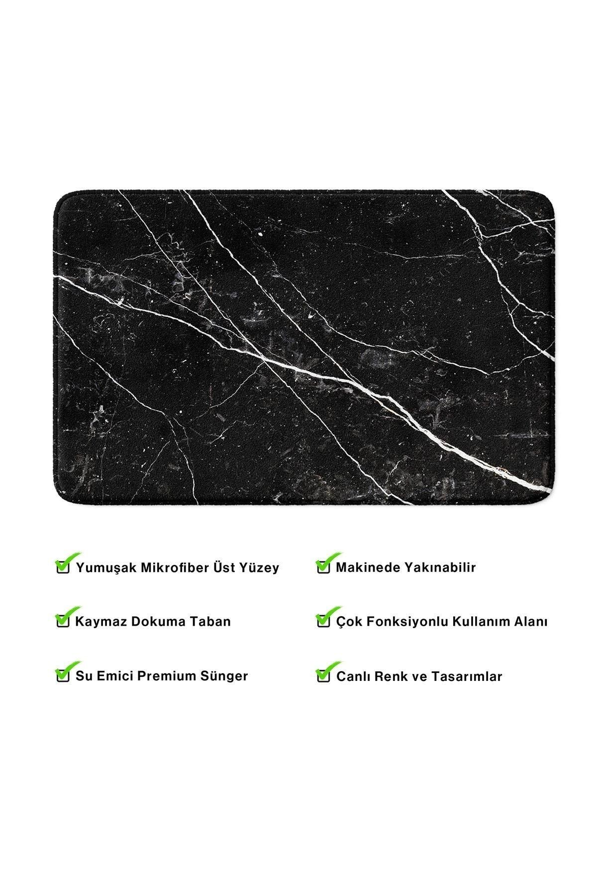Monnhein 2'li Takım Banyo Paspası, Kaymaz Taban, Makinede Yıkanabilir, Banyo Halısı TB10944
