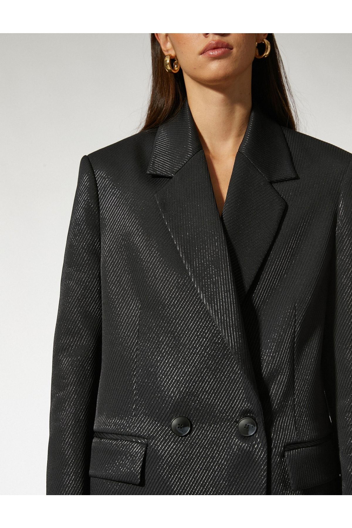Koton-Übergroße Blazerjacke aus Jacquard 6