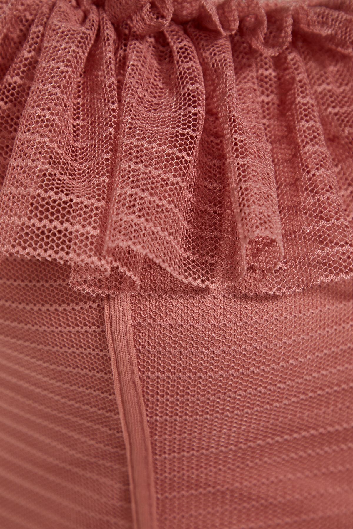 Trendyol Collection-Elegant Evening Dress with Dusty Rose Ruffle Detail TPRSS22EL3051 7