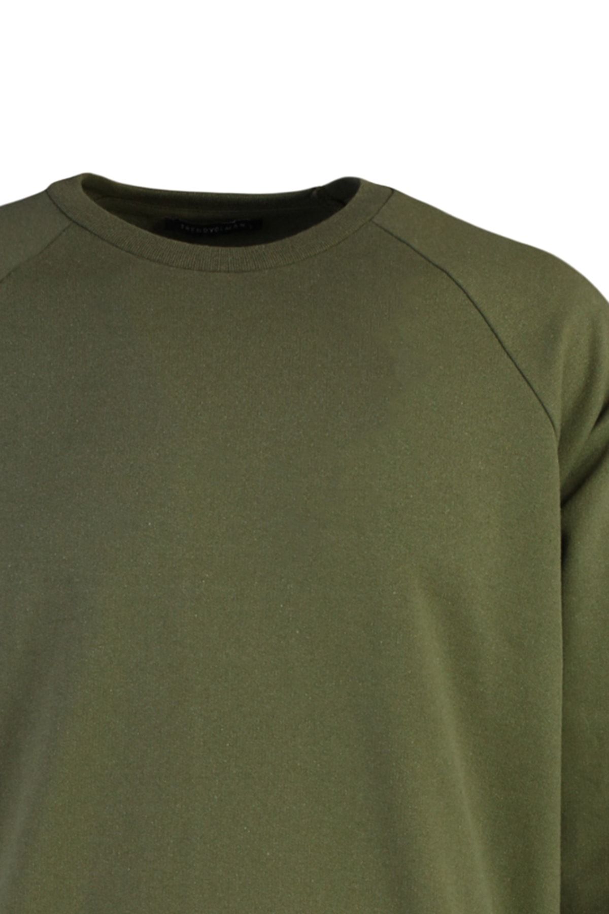 Trendyol Collection-Khakifarbenes, übergroßes Fleece-Sweatshirt – warm, weite Passform TMNAW23SW00190 8