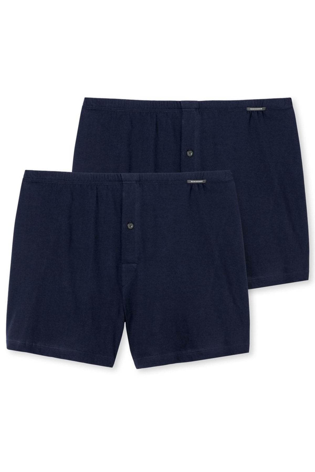 Schiesser Boxershorts Blau Unifarben Fast ausverkauft