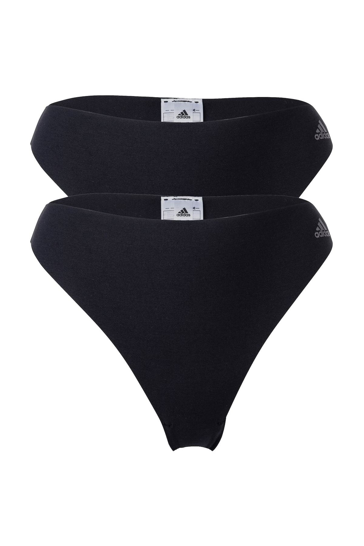 adidas-2er-Pack Damen String – Tanga, Slip, Micro Cut-Free, Logo, Uni 3
