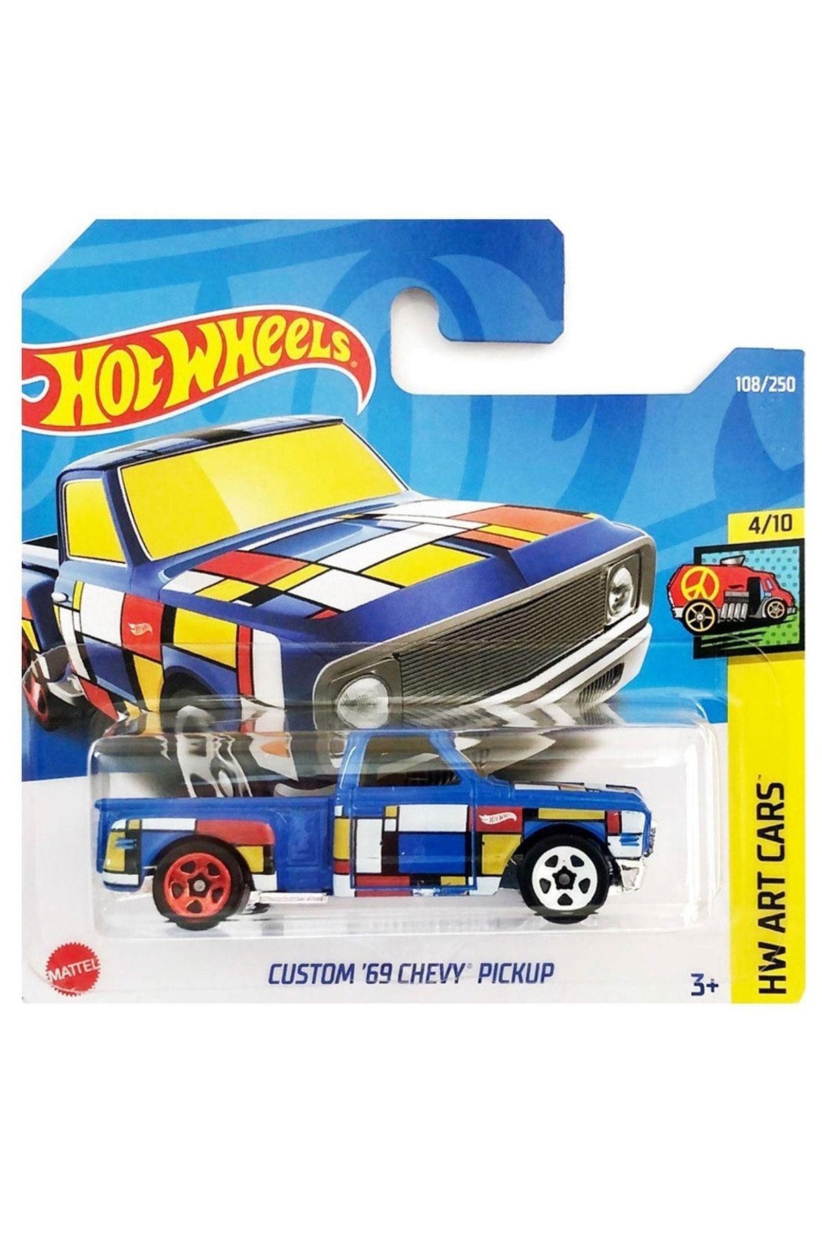 HOT WHEELS Custom 69 Chevy Pickup Tekli Arabalar 1 64 l ek Metal