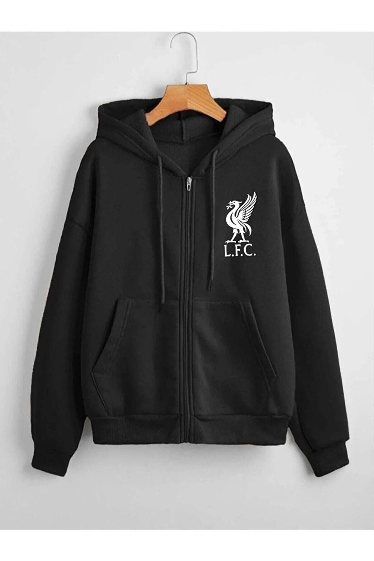 SMYRNA GİYİM Unisex Baskılı Fermuarlı Kapüşonlu Sweatshirt