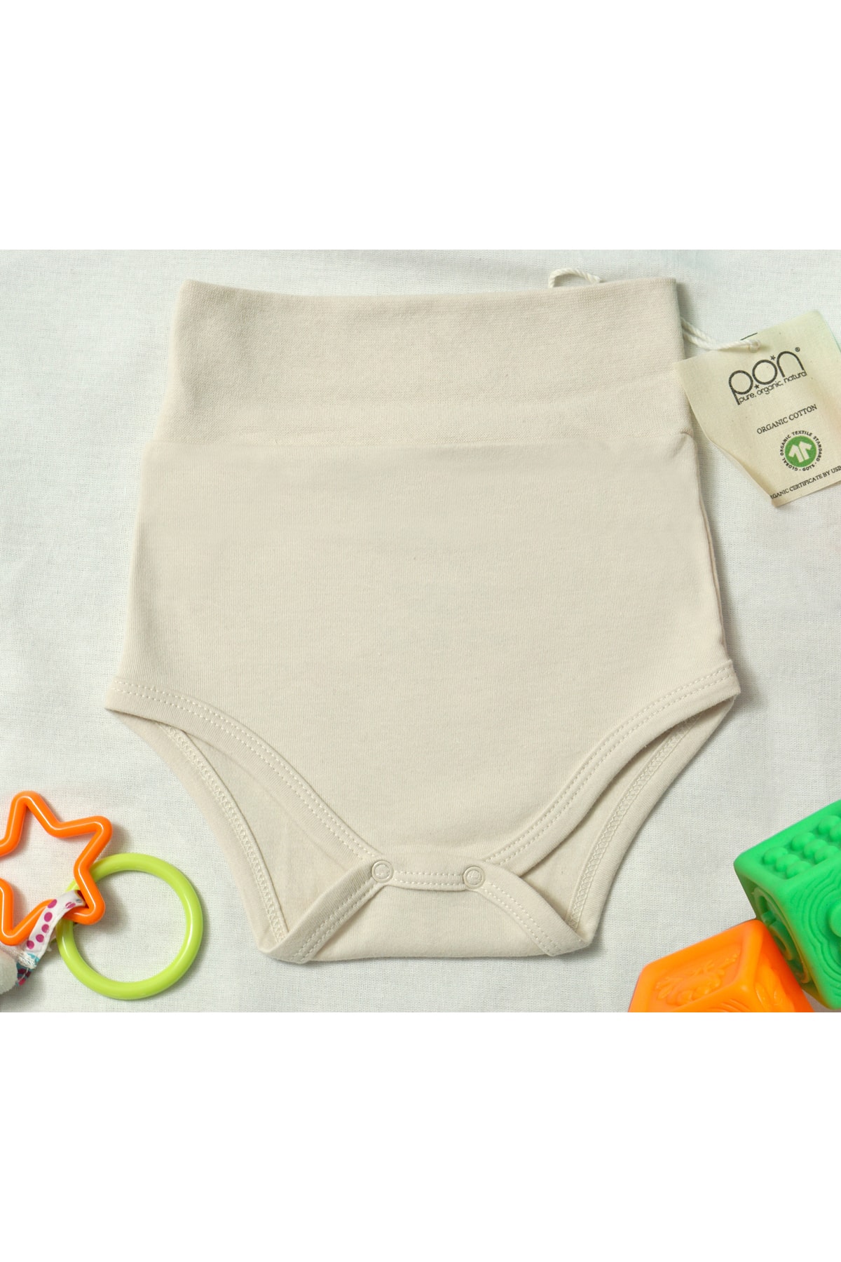 بادی نوزادی پسرانه – دخترانه بژ PON | PON-KB-2022-BEJ اورجینال - تصویر 2