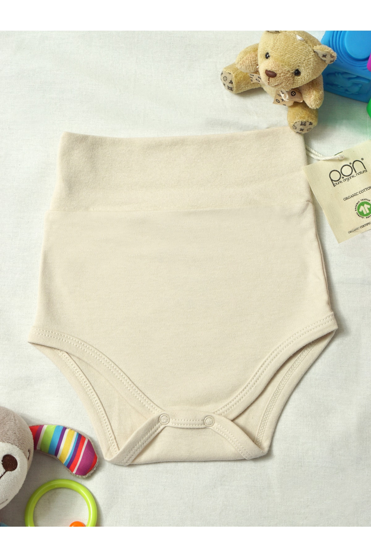 بادی نوزادی پسرانه – دخترانه بژ PON | PON-KB-2022-BEJ اورجینال - تصویر 6