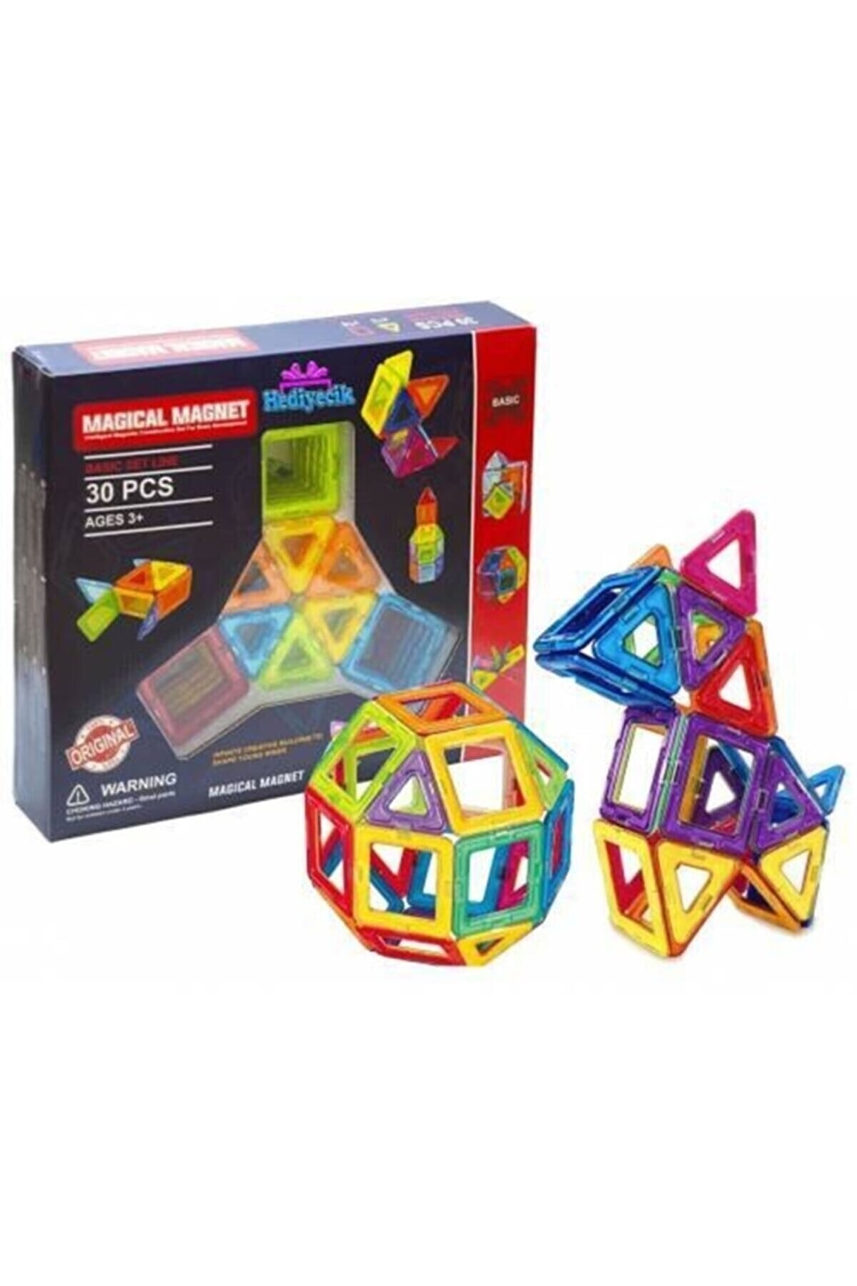 Genel Markalar Magical Magnet , Mıknatıslı, Manyetik 3 Boyutlu , Yapı Ve Tasarım Lego Eğitim Seti, 30 Parça