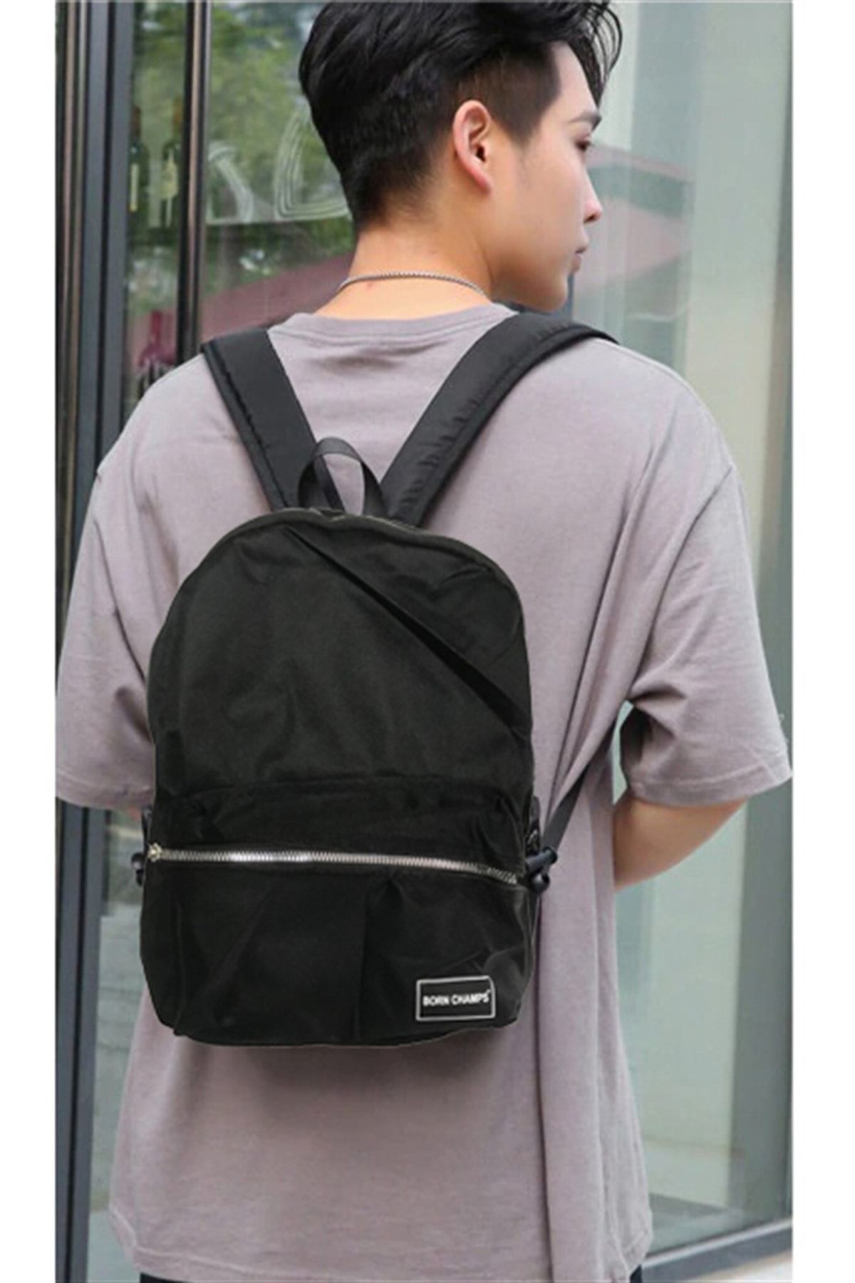 Medium size black hot sale backpack