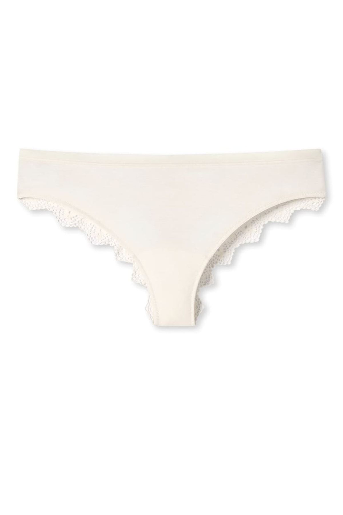 Schiesser-Damen Slip – Brasilianischer Slip, Modal und Spitze, Jersey mit Spitze, einfarbig 3