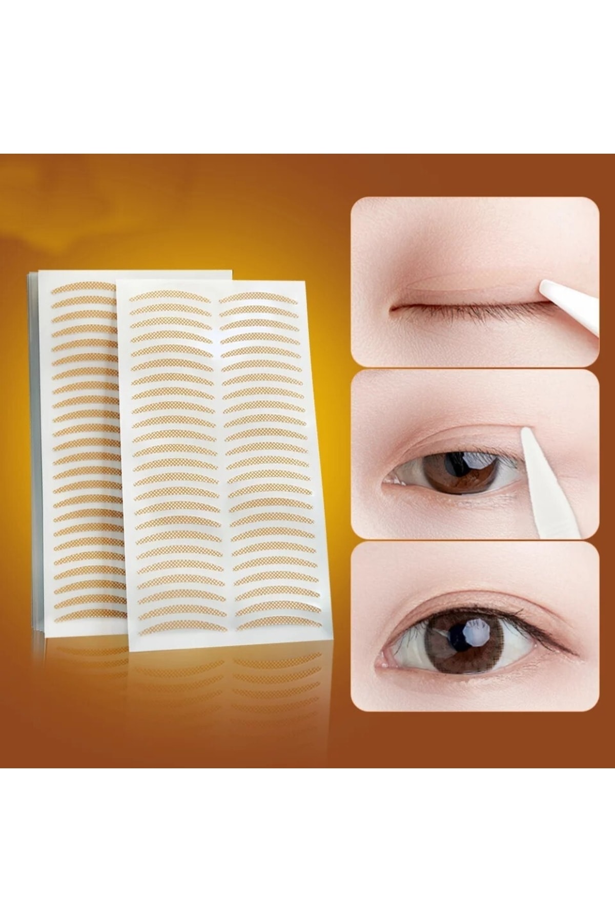 MOR SALKIM HOME Göz Kapagı Kaldırma Bantları 96 Adet (dantel Görünümlü) Yay Şeklinde