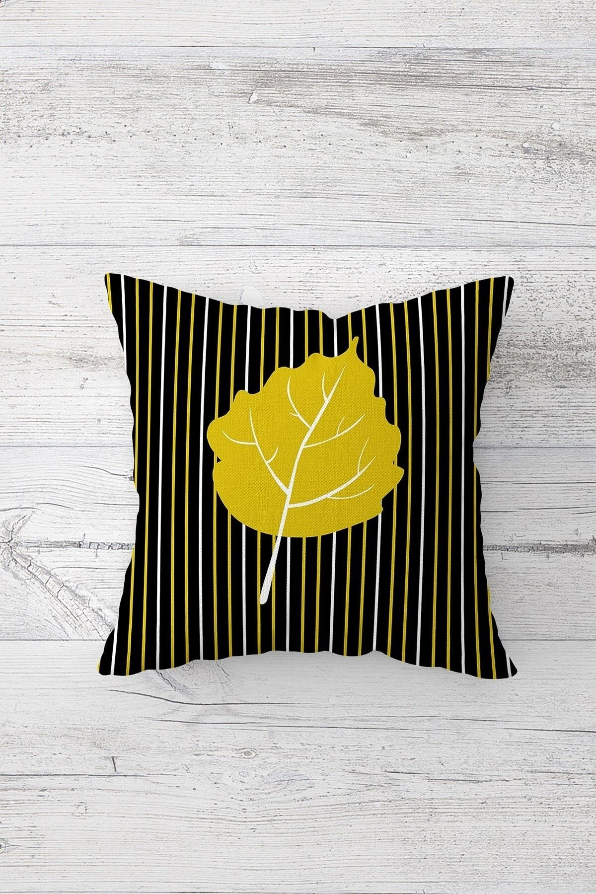 on the clouds-Leaf Patterned and Tile Color Blocked Hidden Zippered Throw Pillow Cover Sofa Pillow Cover Set (4pcs) 2