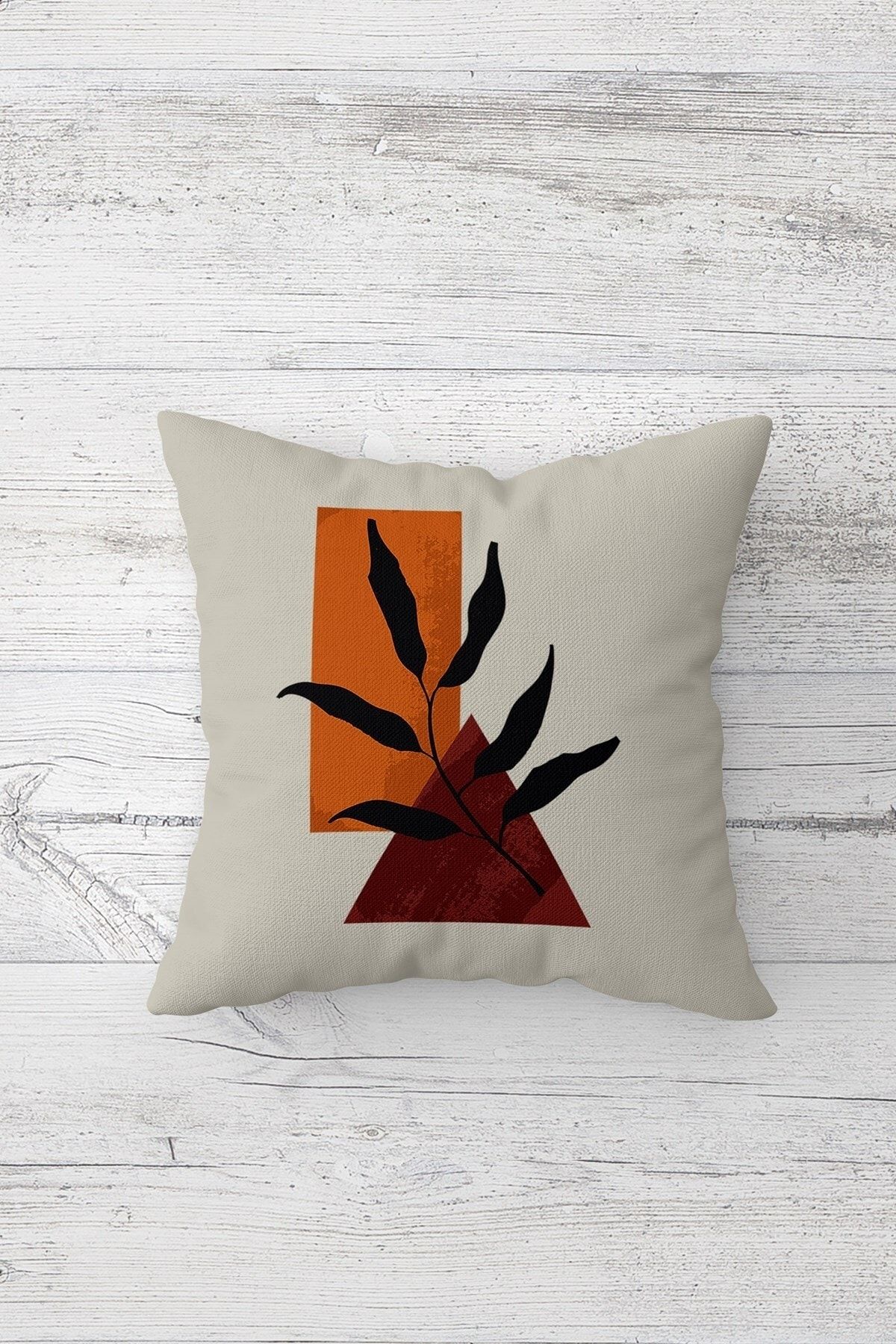 on the clouds-Scandinavian Style Bohemian Leaf Pattern - Hidden Zippered Throw Pillow Cover Set (4pcs) 5