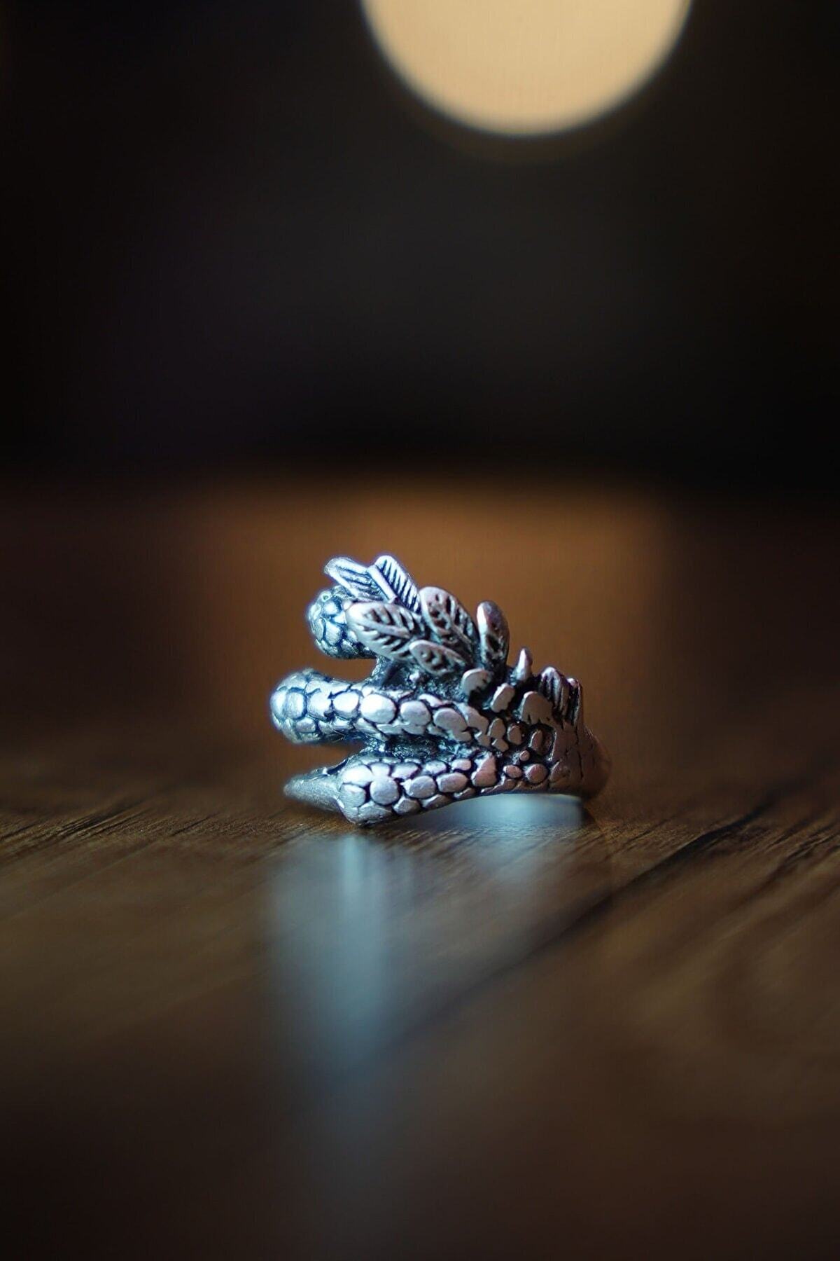axexuar-Claw Model Adjustable Black Men's Women's Ring 8