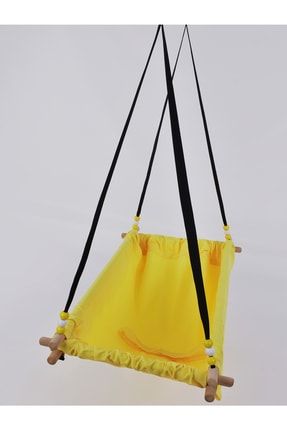Ahşap Sarı Yaylı Zıpzıp Hamak Beşik Hoppala Tavana Asılan Salıncak Bebek Yatağı Kolonhalat DKHH