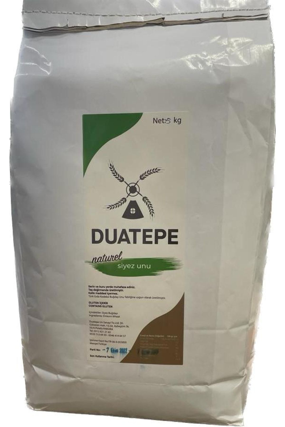 DUA TEPE Naturel Taş Değirmen Siyez Unu 5 Kg