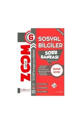 Günay Yayınları 6. Sınıf Zoom Serisi Sosyal Bilgiler Soru Bankası 2022-2023 9786257150279