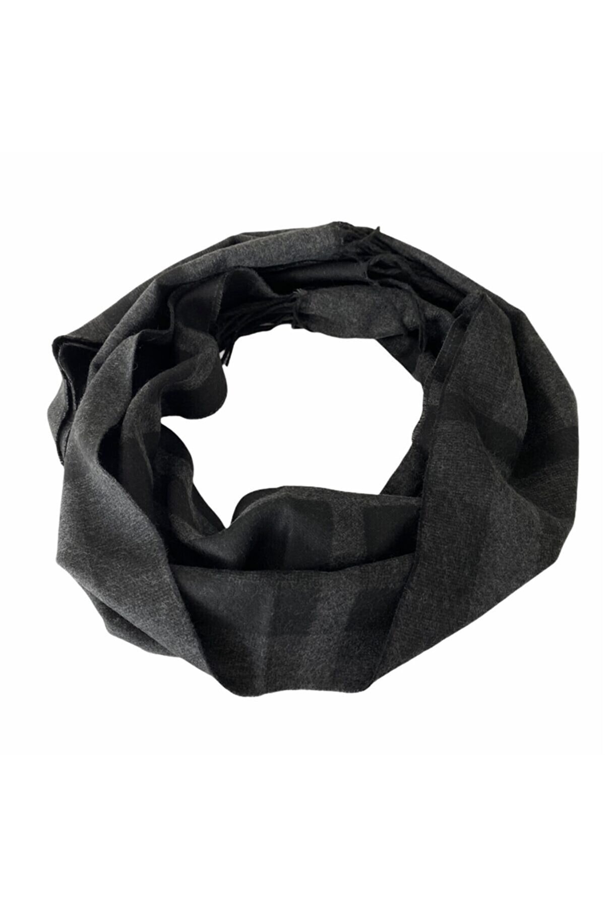 Goldmine  Yumuşak Dokulu Çift Taraflı Desenli Erkek Atkı - Görsel 5