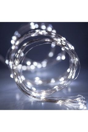Peri Led Işık Pilli 10 Metre|su Geçirmez Esnek Ve Güçlü Işık Performansı-beyaz Tel Şerit Led beyazperiled