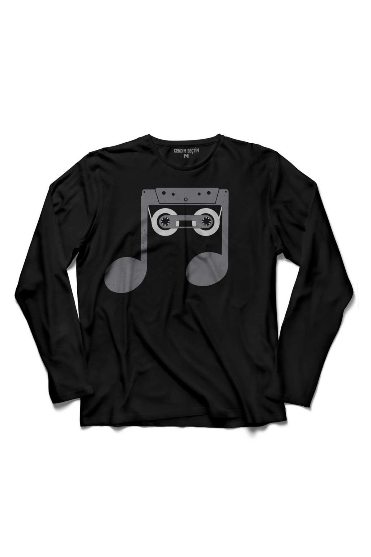 Nostalgia Cassette Pen Music Note Left Key Long Sleeve T-Shirt Printed Kids T-shirt