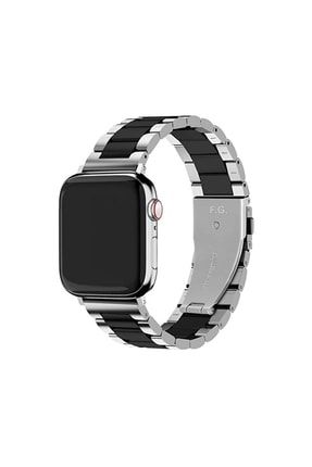 Apple Watch 42 44 45 Mm Kordon Se 6 5 4 3 2 1 Uyumlu Ayarlanır Pim Metal Kordon t424445metalblokkordon