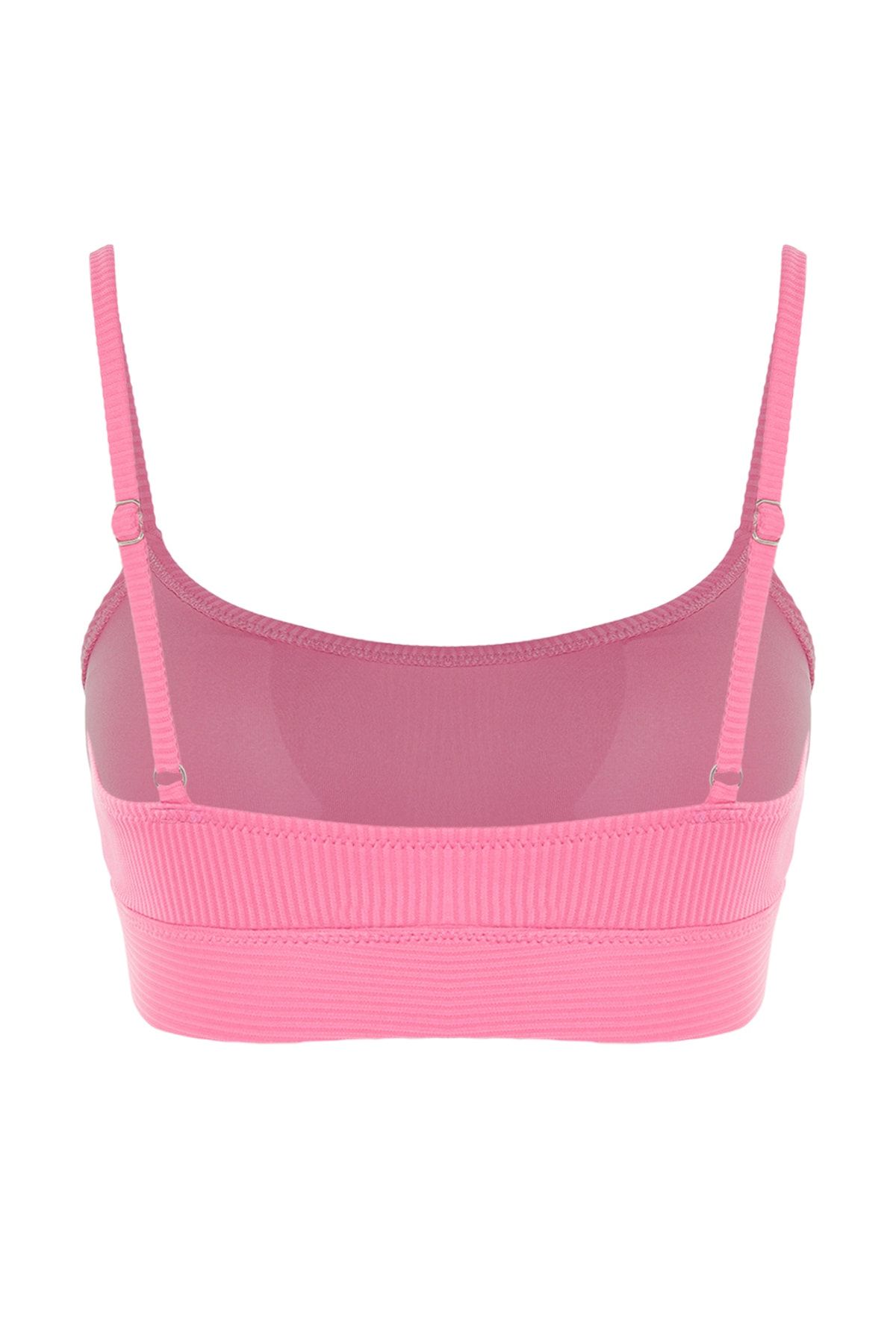 Trendyol Collection-Rosa strukturiertes, detailliertes Bikinioberteil mit Ausschnitten TBESS21BU0235 8