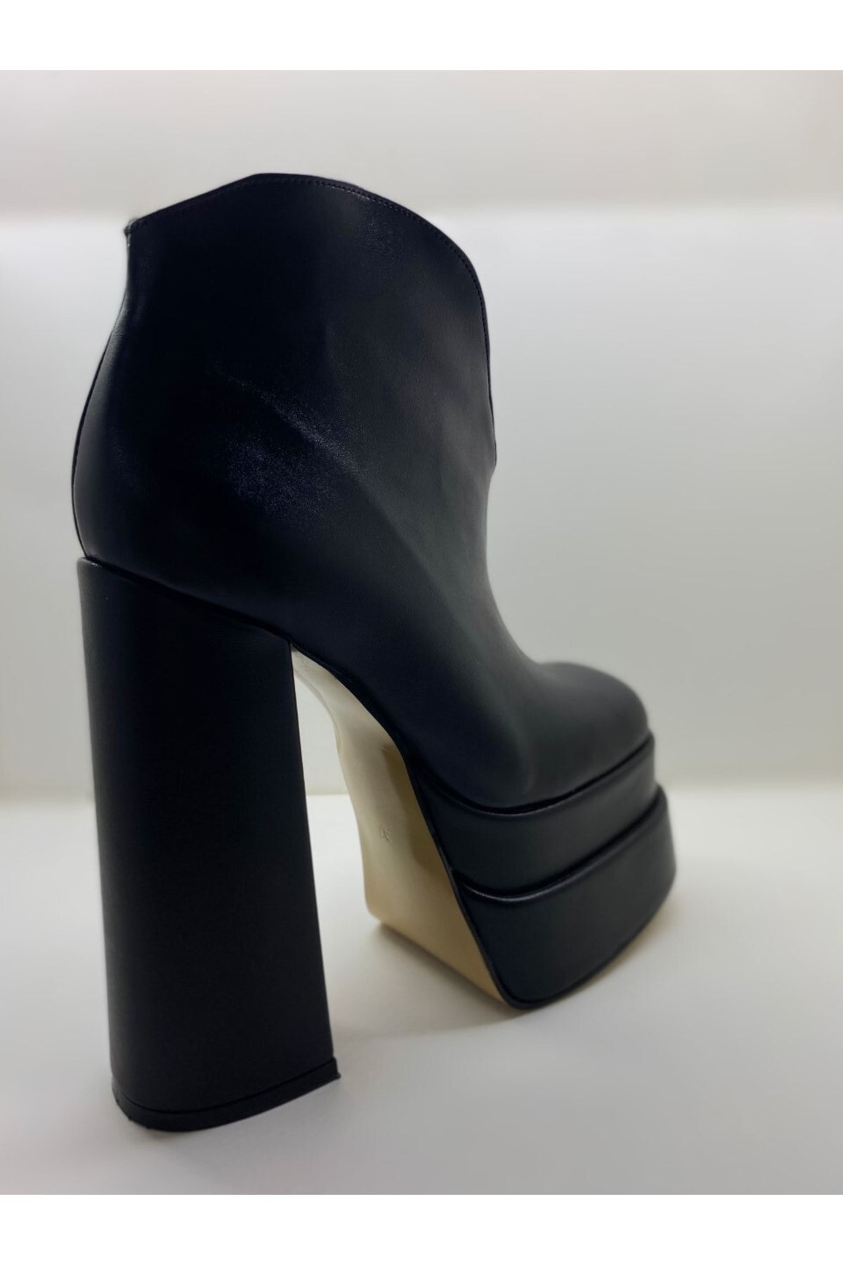 Num40S-Black Double Layer Platform High Heel Women's Boots Custom and Large Sizes 3