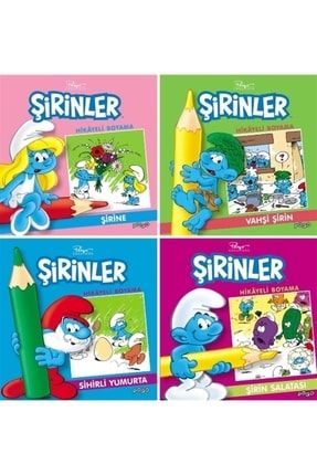 Şirinler Hikayeli Boyama Seti-4 Kitap Takım 585029-9783021989745