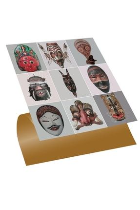 Kendinden Yapışkanlı Mask Desenli Pvc Karo 30x30 Cm (4 ADET) 0,36 M2 MASK4LÜ