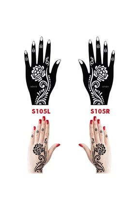 Geçici Dövme Şablonları Kına Düğün Özel Gün Hand Tattoo 24 Desen Seçeneği Sağ El Sol El 2 Adet TYC00401037733