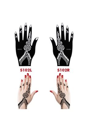 Geçici Dövme Şablonları Kına Düğün Özel Gün Hand Tattoo 24 Desen Seçeneği Sağ El Sol El 2 Adet TYC00401037720