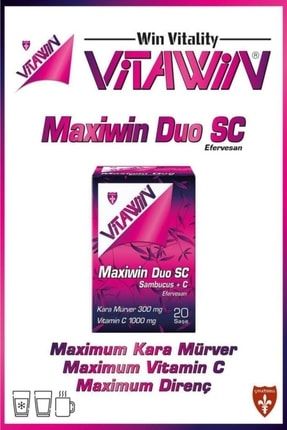 Maxiwin Duo SC Kara Mürver + Vitamin C Efervesan 20 Saşe 8692860200243