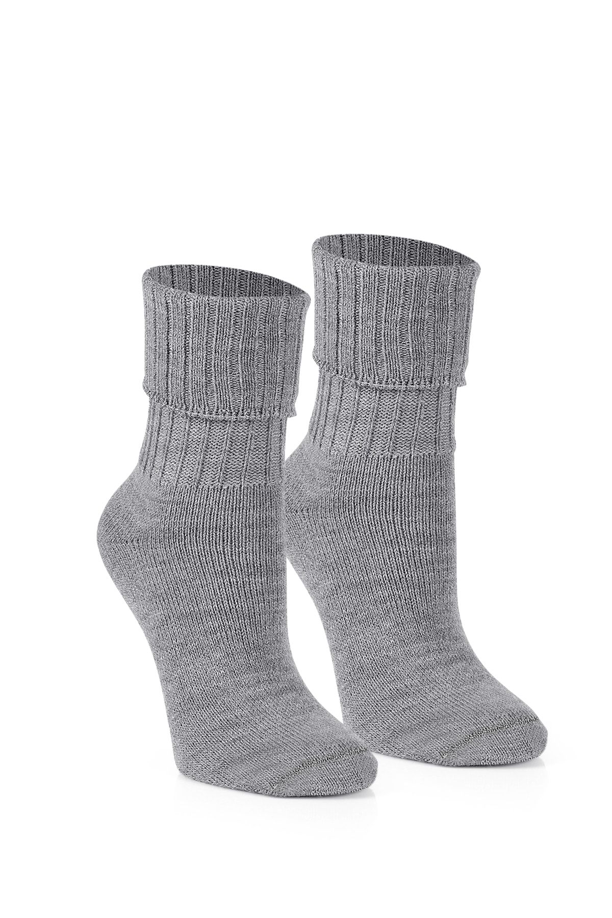 Grey fuzzy socks on sale