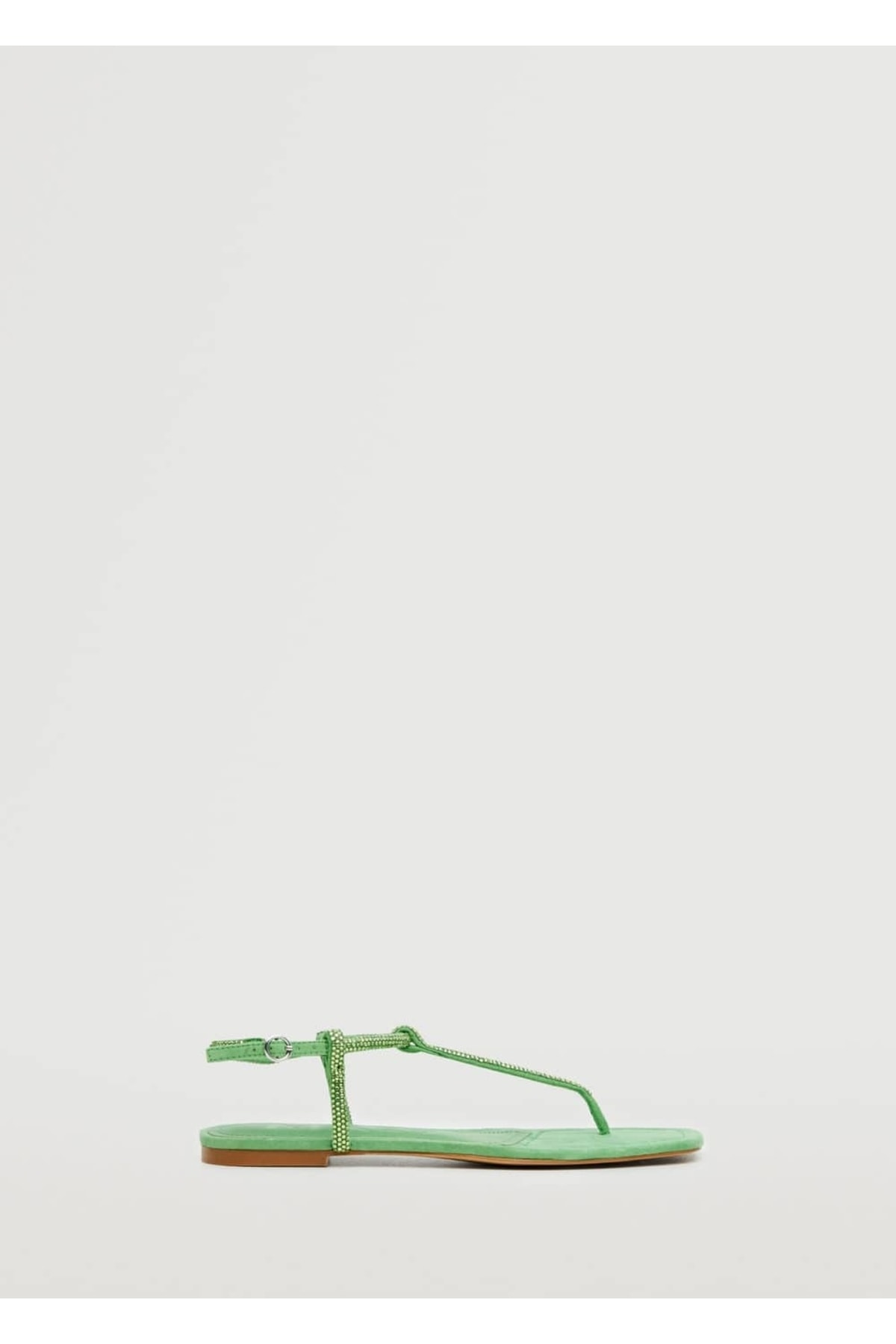 صندل زنانه سبز MANGO | 37000815 اورجینال - تصویر 3